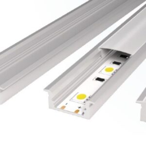 PERFIL DE ALUMINIO PARA TIRA DE LED DE 2M (DOBLE)