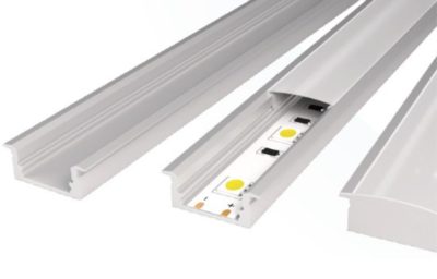 PERFIL DE ALUMINIO PARA TIRA DE LED DE 2M (DOBLE)
