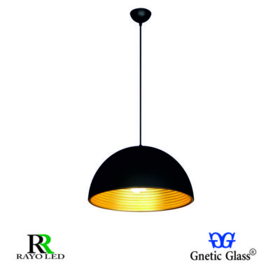 LÁMPARA DE COLGANTE- Negro + Oro-