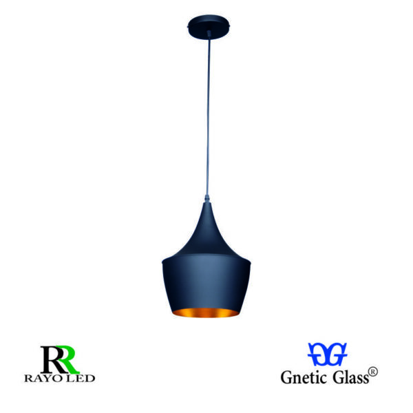 LÁMPARA DE COLGANTE- Negro + Oro-