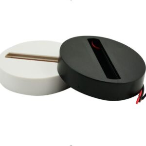 BASE SUPERFICIE PARA FOCO CON CARRIL REDONDO (BLANCO/NEGRO)