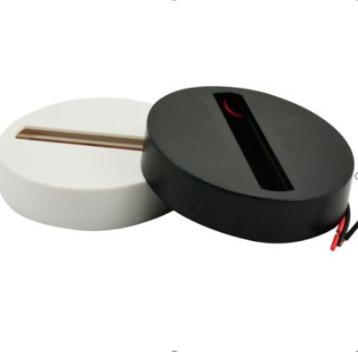 BASE SUPERFICIE PARA FOCO CON CARRIL REDONDO (BLANCO/NEGRO)